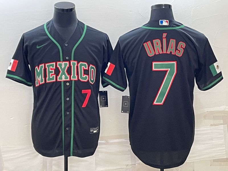 Men 2023 World Cub Mexico #7 Urias Black Nike MLB Jersey4->more jerseys->MLB Jersey
